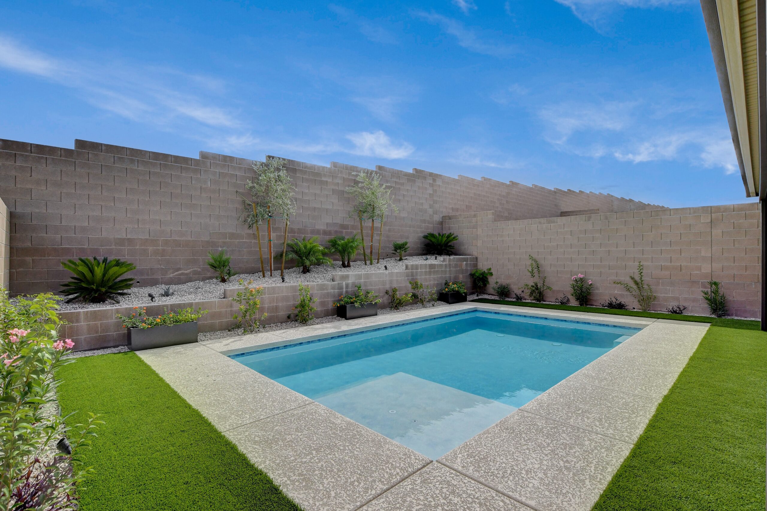 las vegas pool replastering modern rectangular backyard pool02